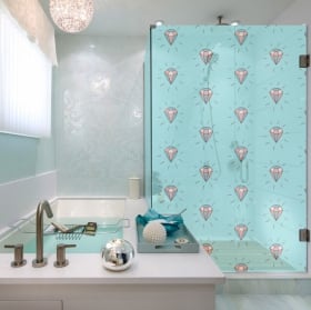 Vinyles pour écrans de salle de bain diamants