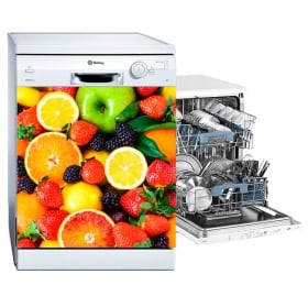 Vinyle vaisselle collage de fruits