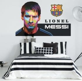 Vinyle adh&eacute;sif lionel messi soccer barcelone