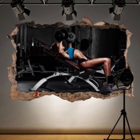 Stickers muraux salle de gym 3d