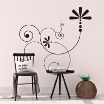 Vinyle murs motif floral
