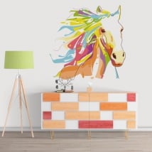 Vinyle décoratif murs cheval style wpap