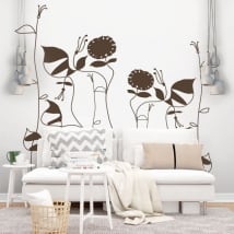 Vinyle décoratif fleurs de picasso