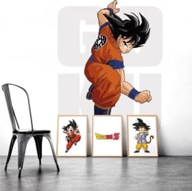 Vinyle d&eacute;coratif murs goku dragon ball