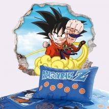 Vinyle murs dragon ball son goku 3d