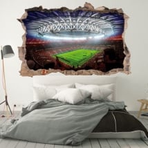 Vinyle murs stade de football monde russie 2018 3d