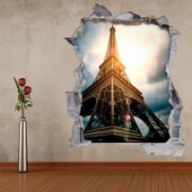 Vinyle et autocollants 3d tour eiffel paris france