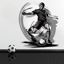 Vinyle et autocollants joueur de football