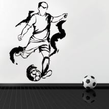 Vinyle et autocollants silhouette joueur de football