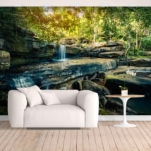 Peintures murales en vinyle cascades nature tropicale