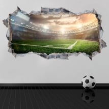 Vinyle mur de trou panoramique stade de football