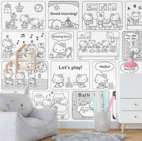 Photo mur murales fleurs dans le champ