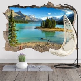 Vinyle mur de trou chutes d'eau heo suwat thailande 3d