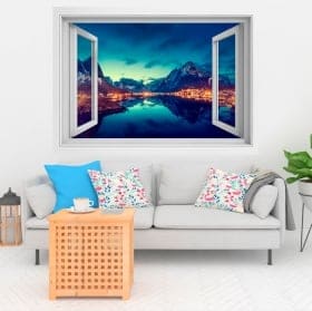 Vinyle des fen&ecirc;tres le canada couleurs du coucher du soleil 3d