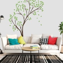 Vinyle décoratif et autocollants arbre avec des feuilles