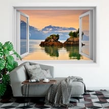Vinyle des fenêtres coucher de soleil au prince william alaska 3d