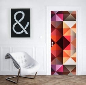 Vinyle pour portes et armoires couleurs de triangles