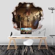 Vinyle jeux video far cry 5 paroi du trou 3d