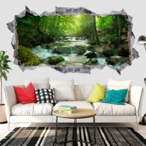Vinyle les murs cascade et nature 3d