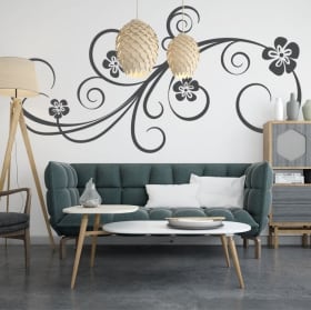 Autocollants décorer les murs avec des fleurs