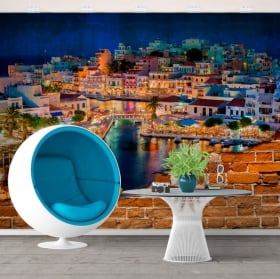 Murales grèce agios nikolaos creta island effet de mur brisé