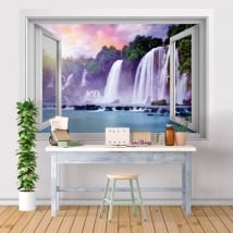 Vinyle des fenêtres la cataracte ban gioc detian 3d