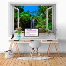 Vinyle les murs la cataracte millaa millaa australie 3d