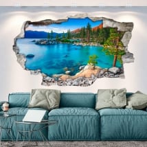 Vinyle les murs sand harbor lac tahoe sierra nevada 3d