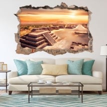 Vinyle décoratif mexique teotihuacan 3d