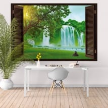 Vinyle fenêtre la cataracte ban gioc detian 3d