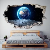 Vinyle décoratif planète terre 3d