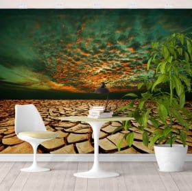 Peintures murales chutes d'eau dans la forêt