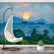 Murales de vinyle coucher de soleil nature sri lanka