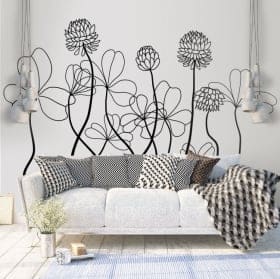 Vinyle d&eacute;coratif des fleurs pour d&eacute;corer les murs et les objets