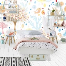 Murale vinyle nature romantique