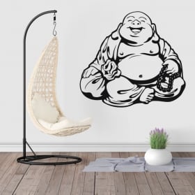 Stickers muraux silhouette texte de Buda