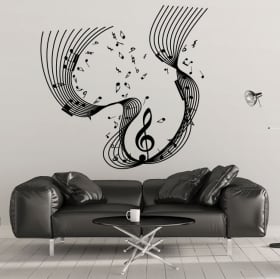 Cascade musicale vinyle décoratif
