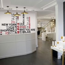 Vinyle décoratif phrases pour les magasins