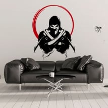 Vinyle décoratif et des autocollants silhouette de ninja