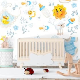 Murales de vinyle pour les chambres de b&eacute;b&eacute;