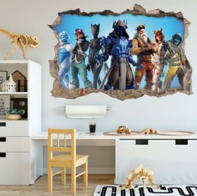 Vinyle et des autocollants fortnite jeux vidéo 3d