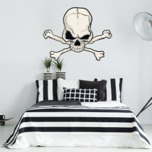Vinyle décoratif crâne et os