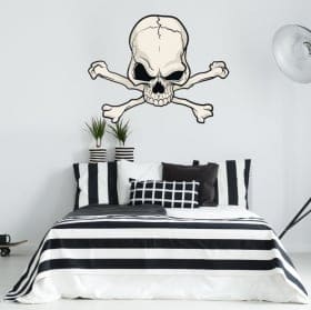 Vinyle d&eacute;coratif cr&acirc;ne et os