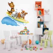 Autocollants la patrouille canine surf marshall rubble et chase