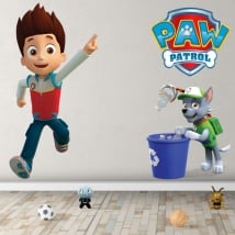 Vinyle pour enfants rocky la patrouille canine