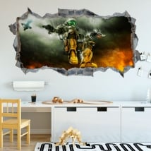 Vinyle décoratif et des autocollants halo 3d