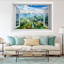 Vinyle décoratif des fenêtres ville guilin chine 3d