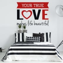 Vinyle les murs phrase romantique vrai amour
