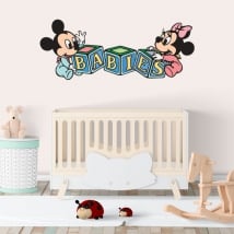 Vinyle les murs disney mickey et minnie les bébés