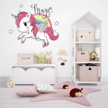 Vinyle et des autocollants pour enfants magie de la licorne